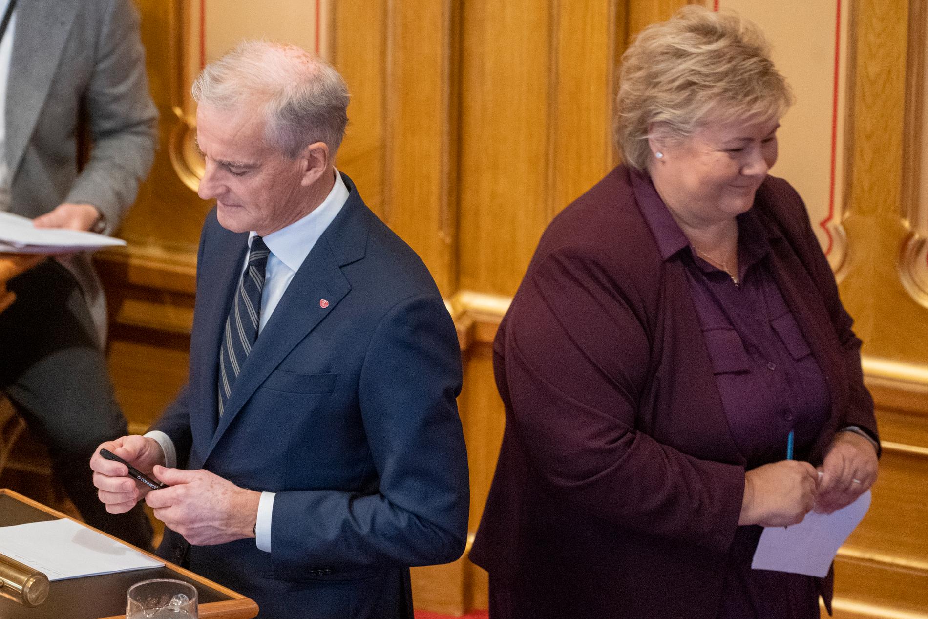 Høyres leder Erna Solberg og statsminister Jonas Gahr Støre må begge ta ansvar for å gjenopprette tilliten til politikere.