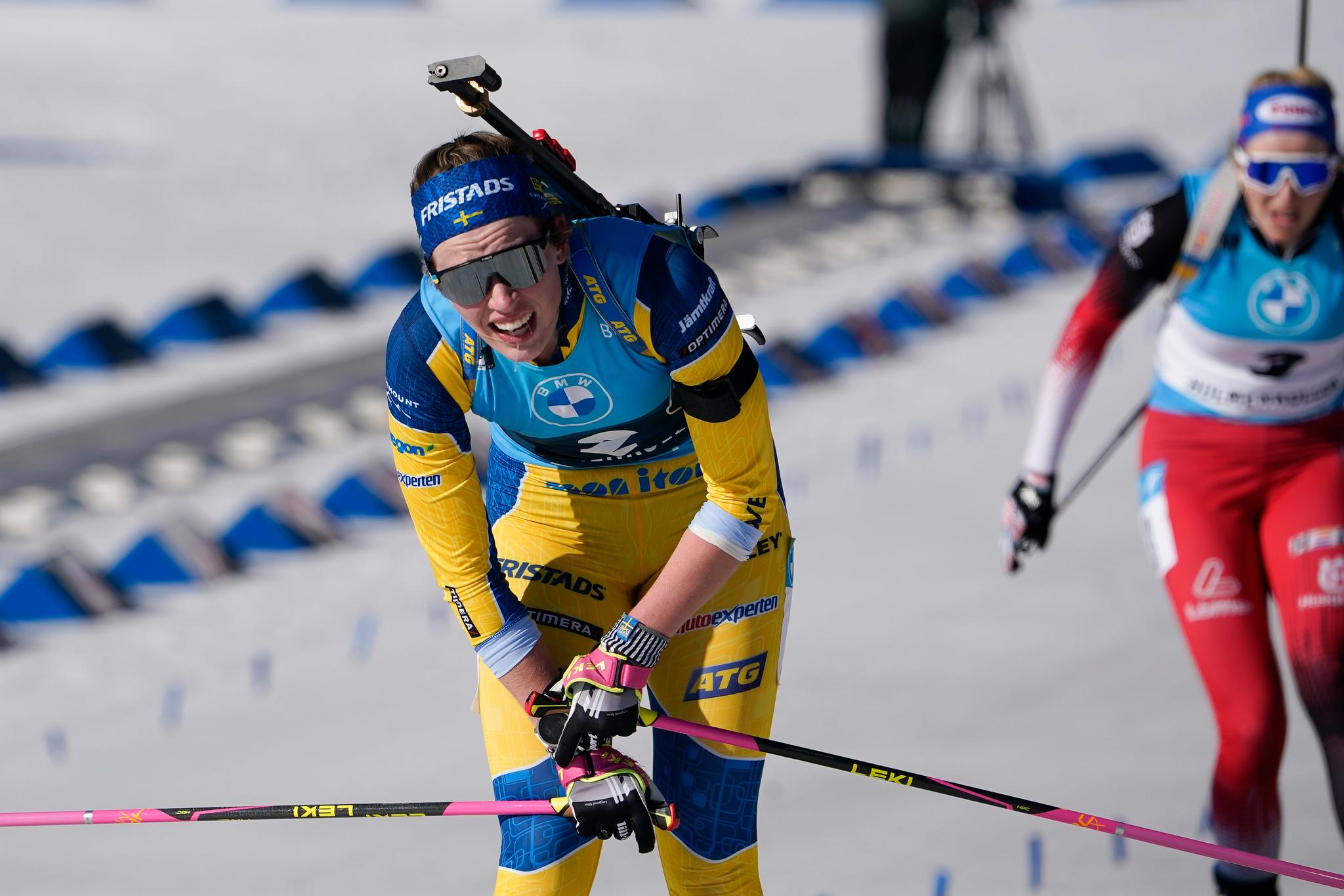SYK STJERNE: Elvira Øberg etter under kvinnenes 12,5km fellesstart i skiskyting verdenscup i Holmenkollen