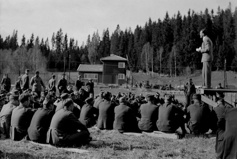 Norske offiserer på Grini 1940.