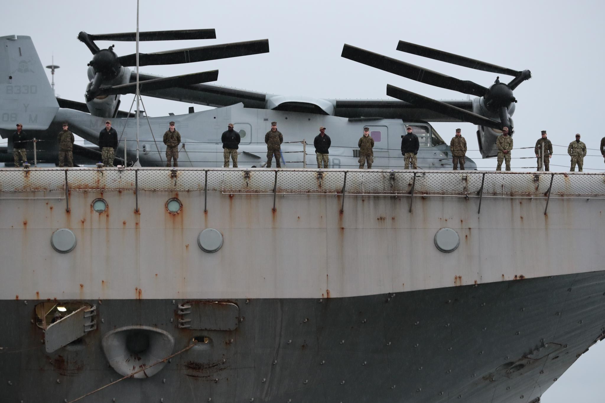 Iwo Jima har vært i Norge de siste ukene i forbindelse med den pågående NATO-øvelsen. Tirsdag ankom det Oslo.