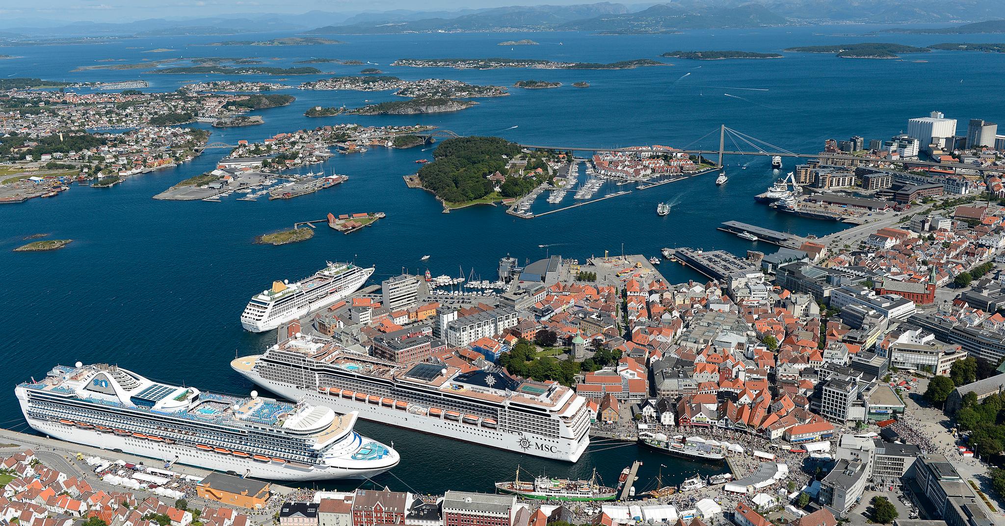 Dette er Stavanger sentrum. Stokkebø bodde øverst til høyre. Han har blant annet levert reiseregning og krevd diett for å dra hjemmefra og til sentrum, en strekning på rundt én kilometer. 