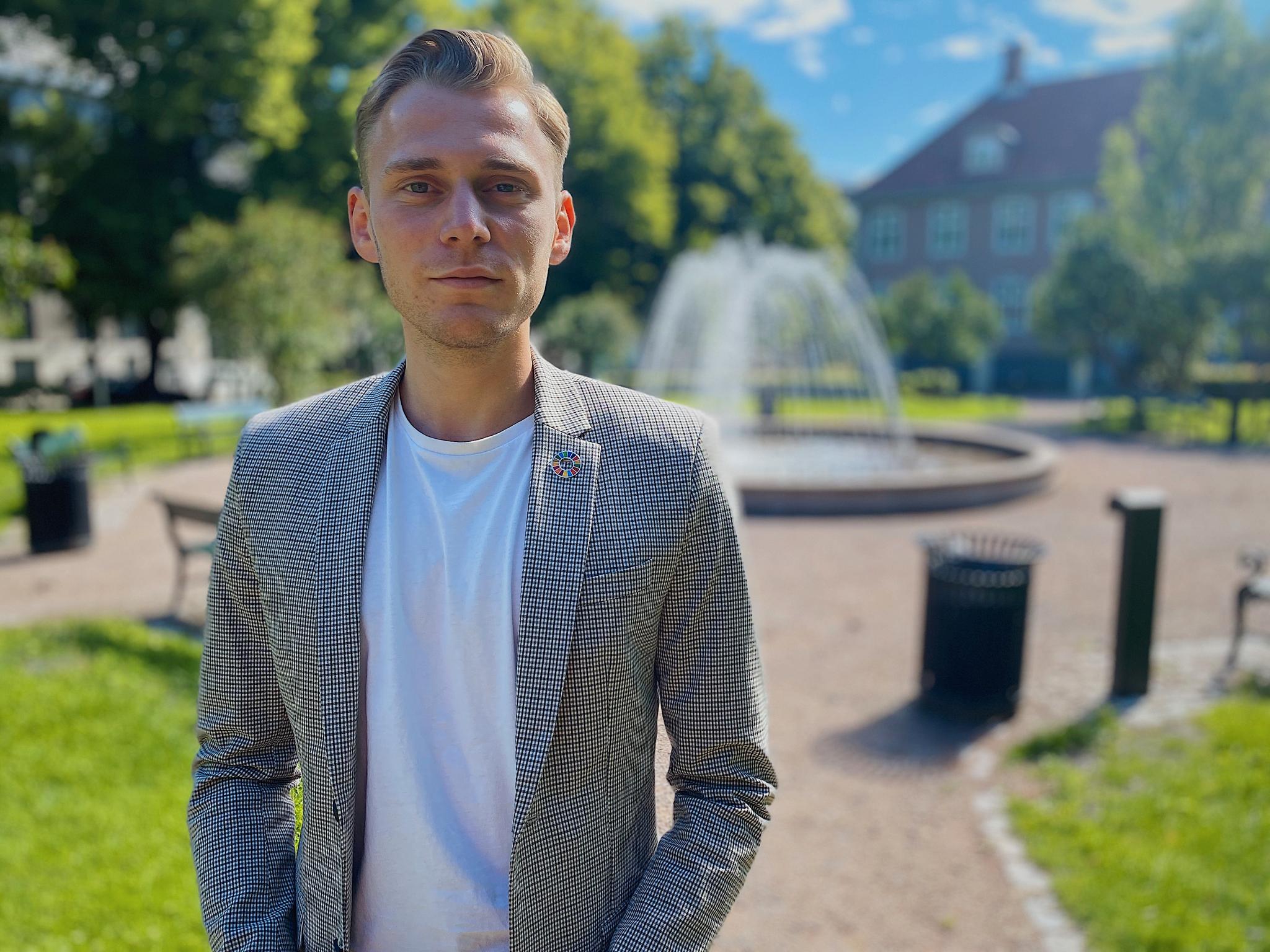 Talsperson for Ung i trafikken, Henrik Pettersen Sunde. 