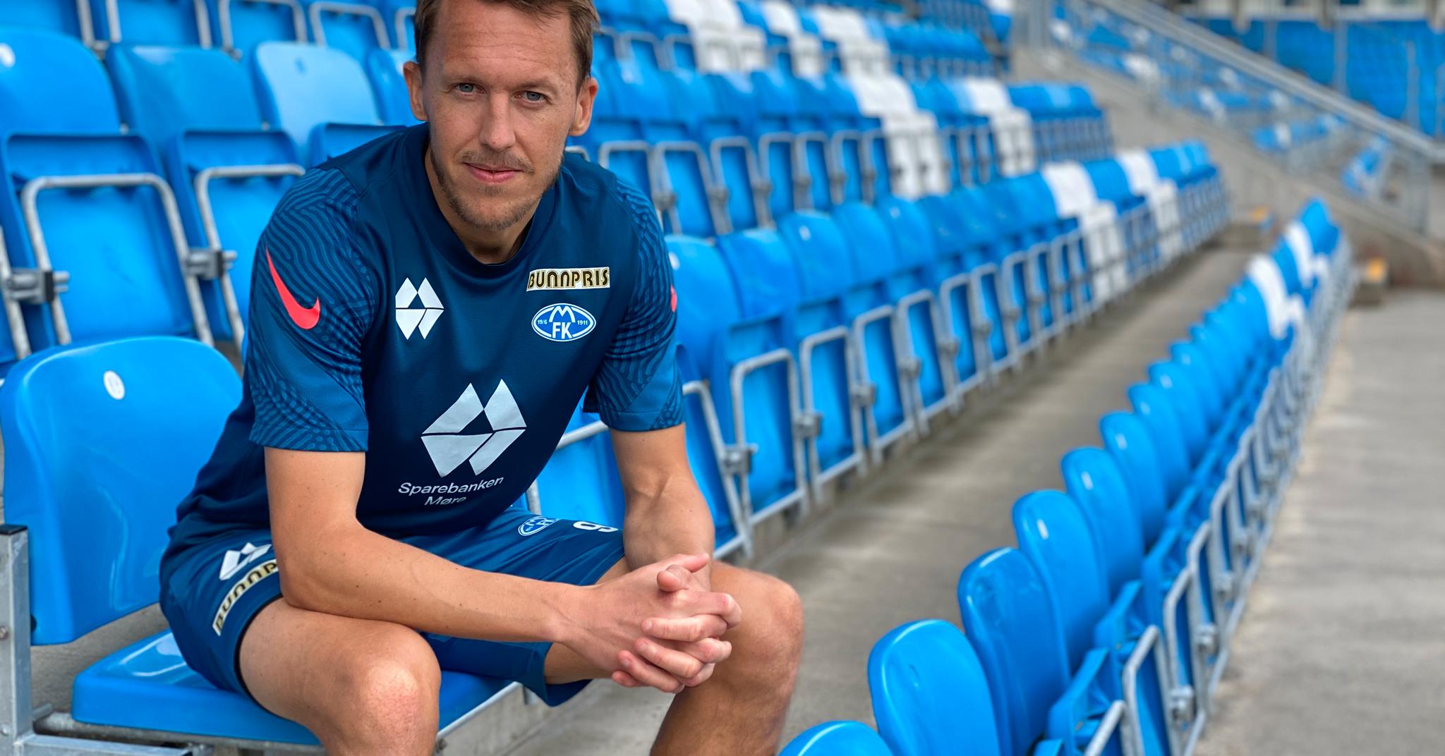 Mattias Moström etter tirsdagens trening på Aker stadion. I kveld er han med mot Viking.