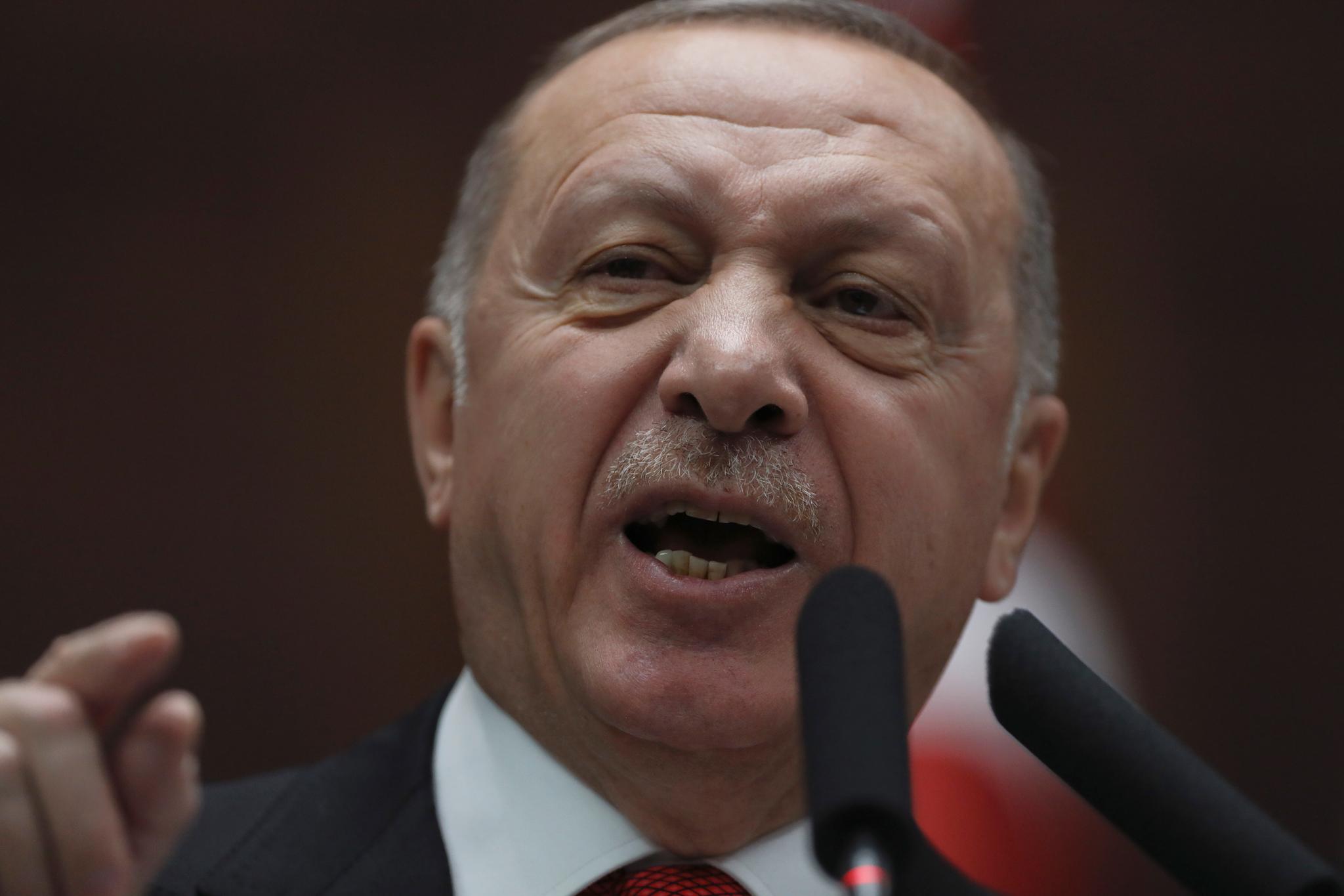 Tyrkias president Recep Tayyip Erdogan truer Syria med en motoffensiv i Idlib. 