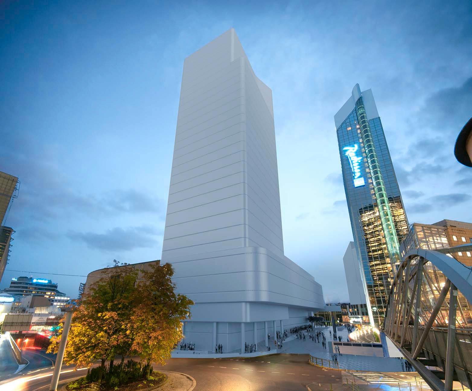 Forslaget fra LPO Arkitekter er på 117 meter.  Det sier Plan- og bygnmingsetaten nei til. 