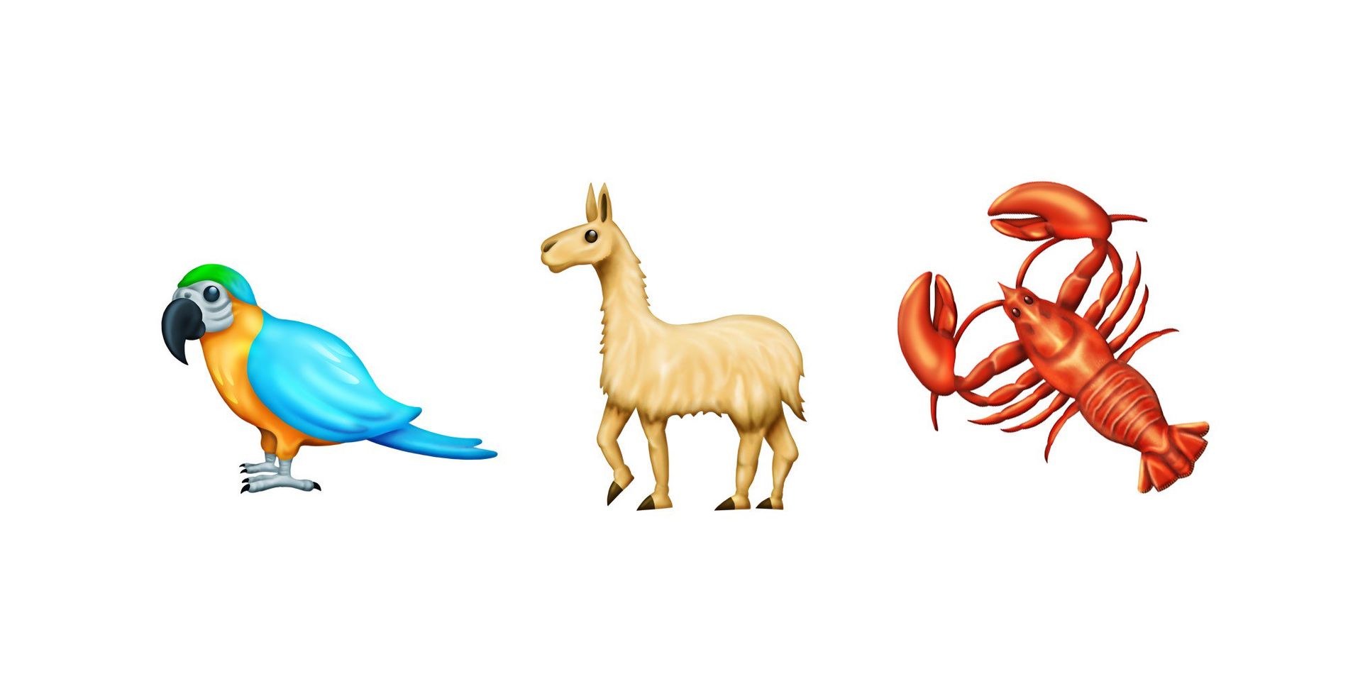 Papegøye, lama eller hummer? Disse ikonene finner du i den nyeste oppdateringen av emojier.