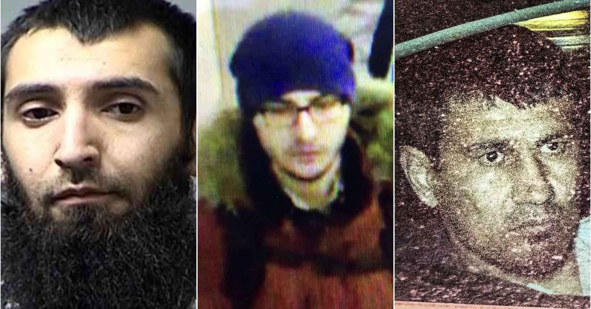 Fra venstre: New York-terrorist Sayfullo Habibullaevic Saipov, St. Petersburg-terrorist Akbarzhon Jalilov og Stockholm-terrorist Rakhmat Akilov. Alle fra Usbekistan.
