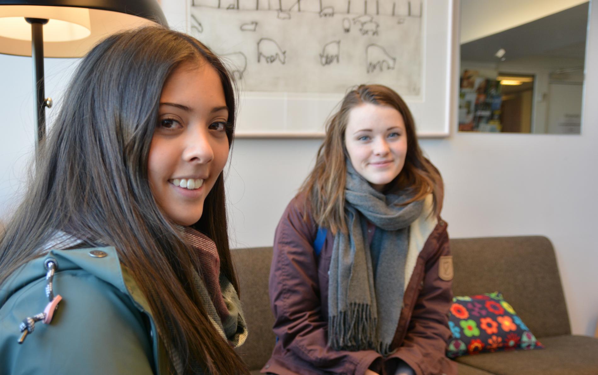 Åse Suwanna Johnsen (18) og Elise Aas Ersdal (17) er bare to av mange unge som kjenner at det er mye press i hverdagen.