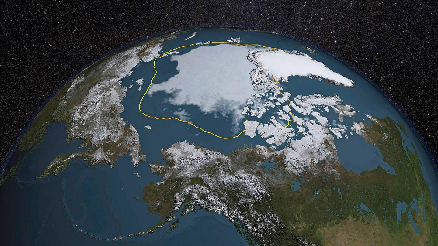 Isutbredelsen i Arktis på sitt minimum i 2015.