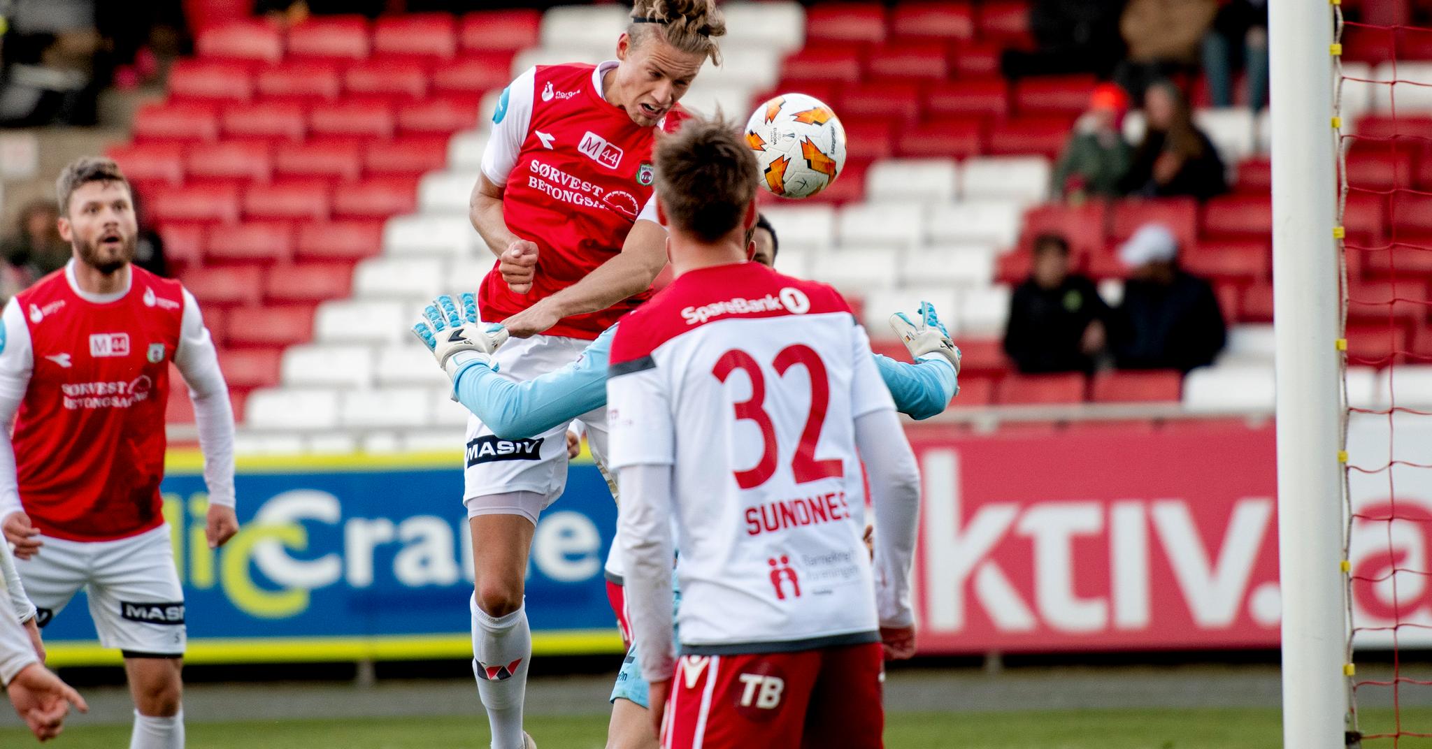 Andreas Ueland stanget inn 2–0 for hjemmelaget, og avgjorde med det kampen.