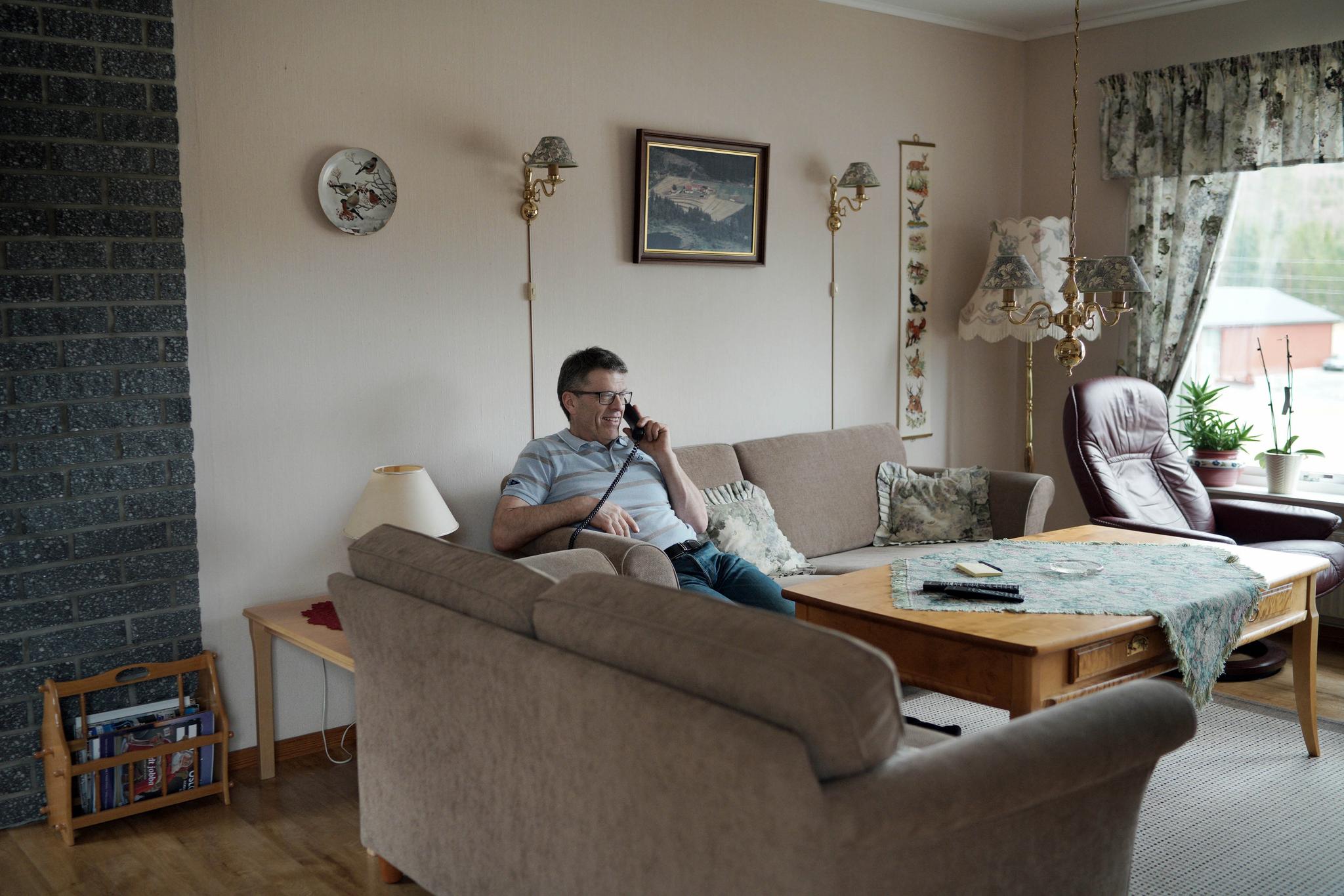 Ole Kristian Pålerud er en av mange som ikke har et alternativ til fasttelefon. 