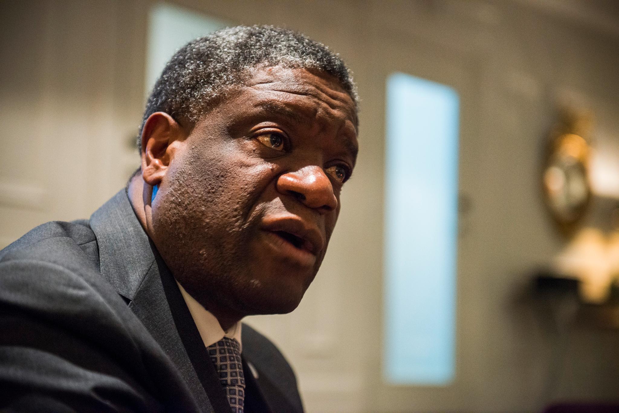 Denis Mukwege i Oslo i 2013 for å delta på en konferanse i regi av Norad.