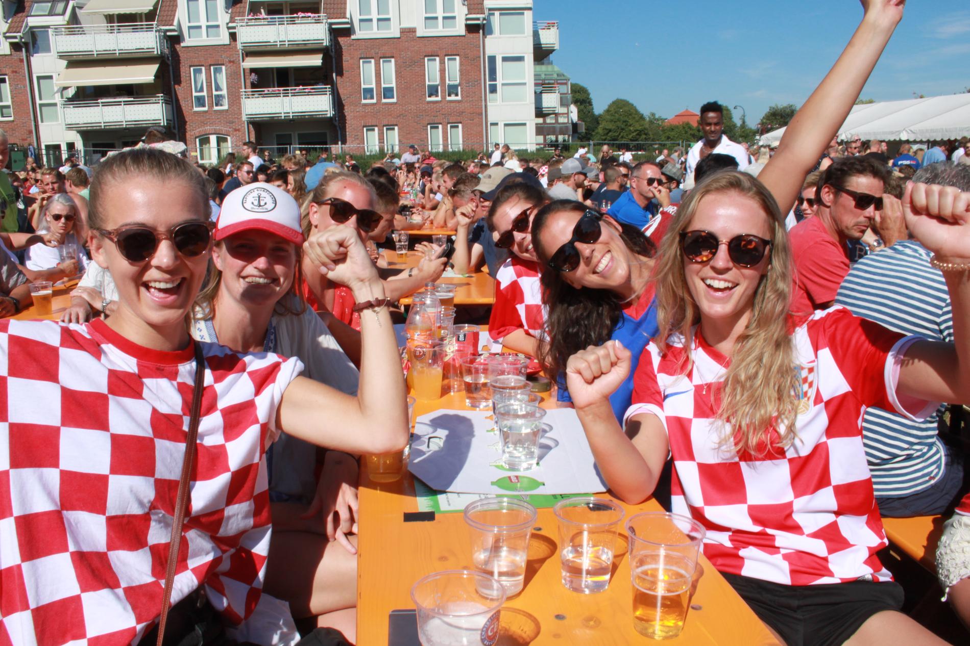 Kroatia-supporterne var mange under VM-finalen. 