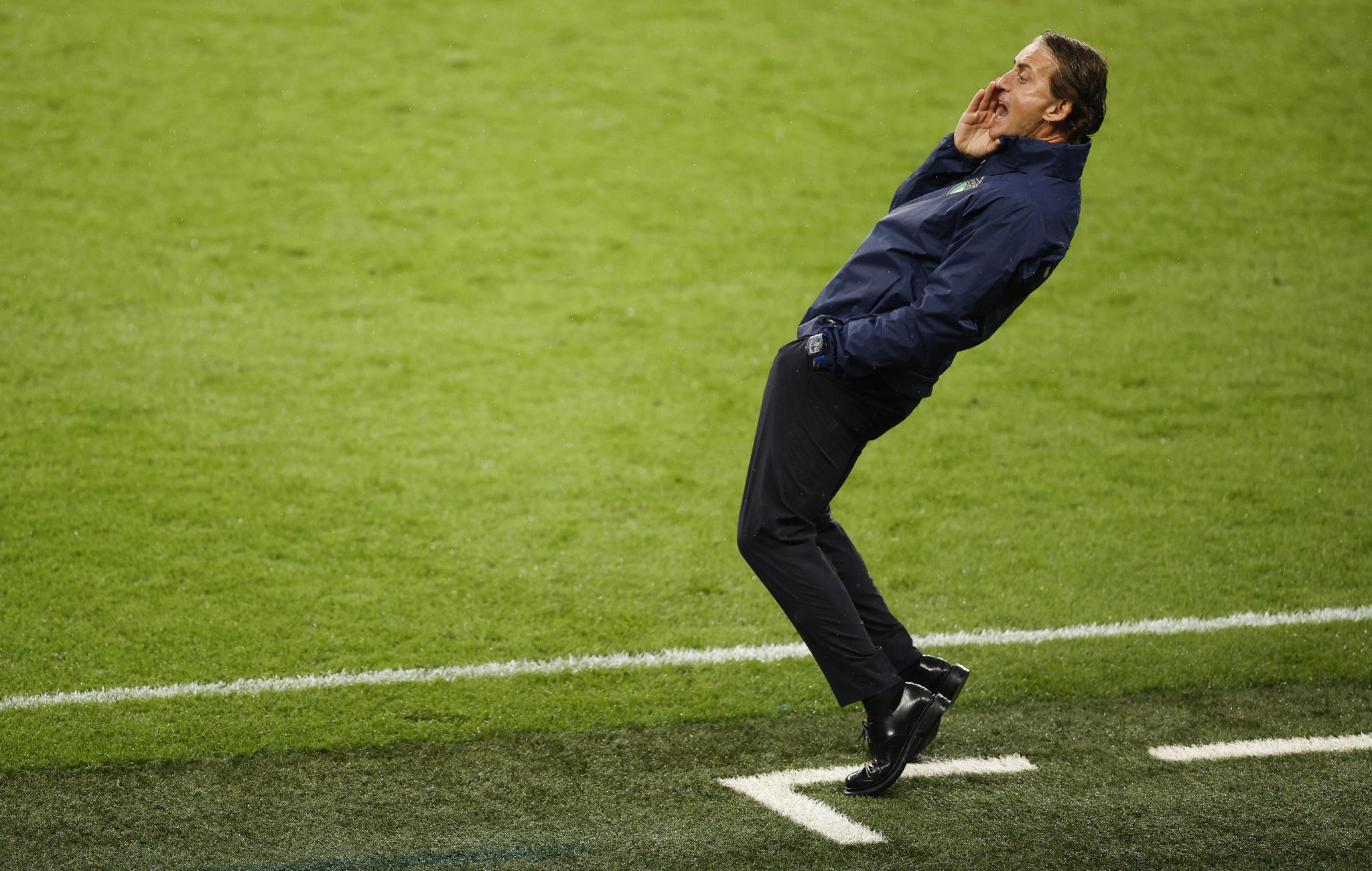 Italias landslagssjef Roberto Mancini under finalen mot England.