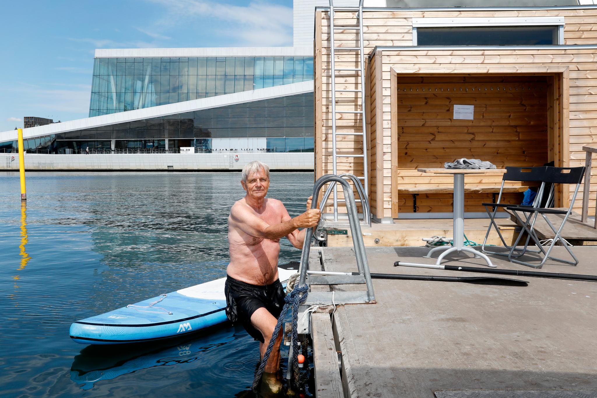 Sverre Jervell er redd det blir slutt på muligheten for bading og dukkert om Sørenga Badstu og helårsbadeanstalt må legges ned.