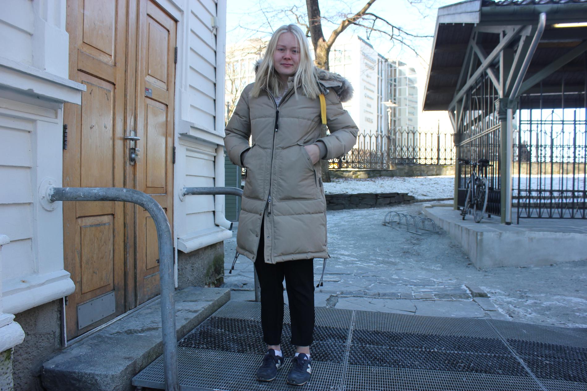  Marlene Seljeskog Østebø bruker heller en varm jakke enn varme sokker. 