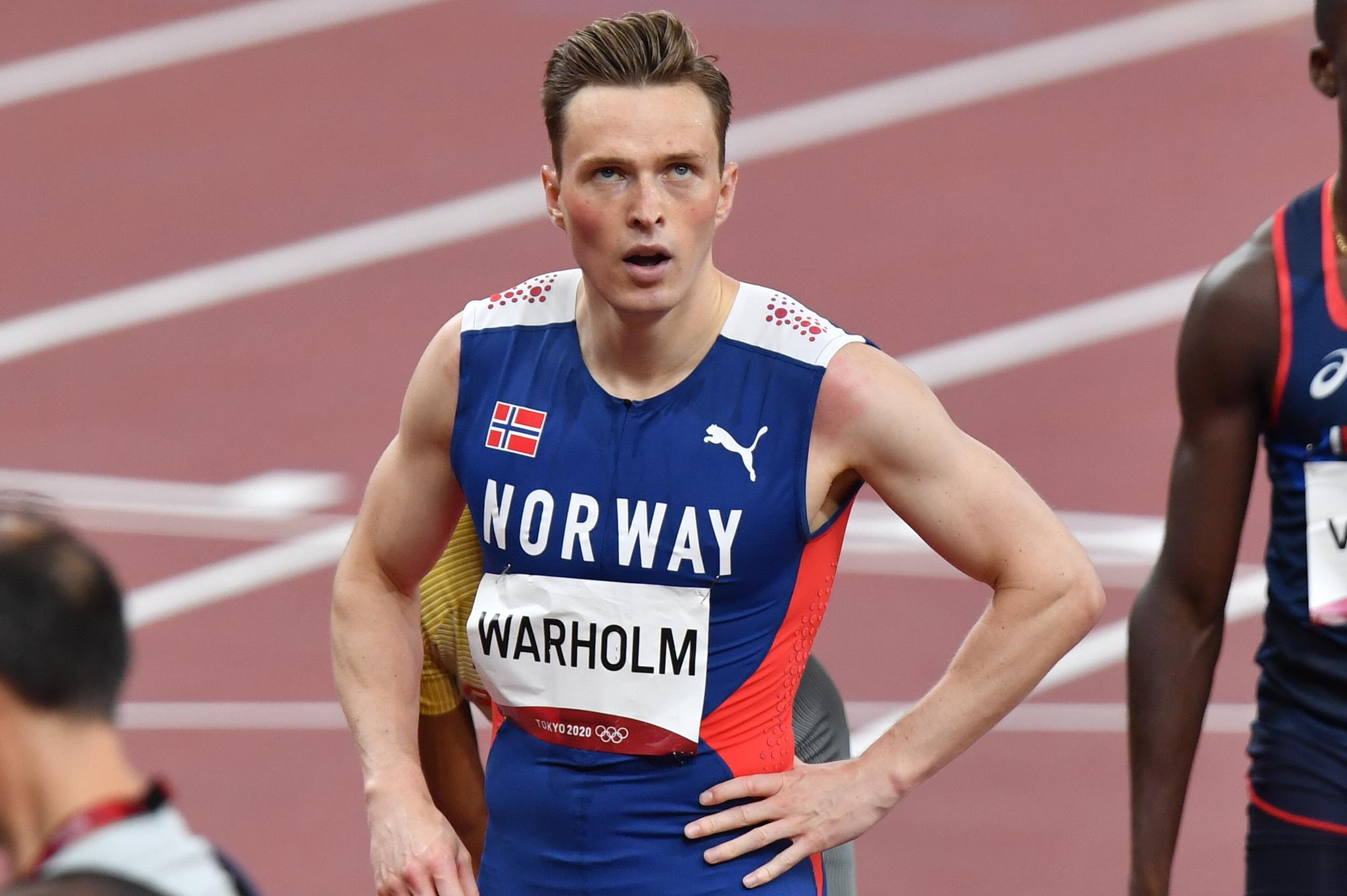 GULL I SIKTE: Karsten Warholm er klar for finale på 400 meter hekk tirsdag.