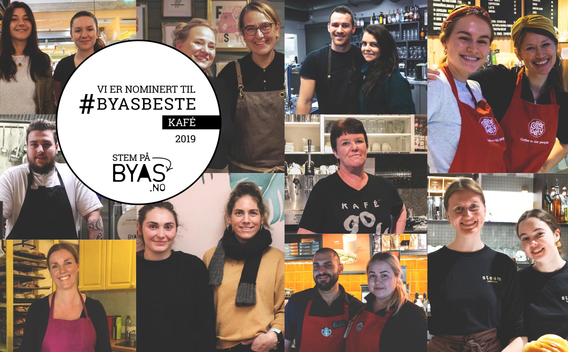 Dette er finalistene, fra Stavanger og Sandnes, dere har stemt frem i nominasjonsrunden! Hvem fortjener å bli #byasbeste kafé?