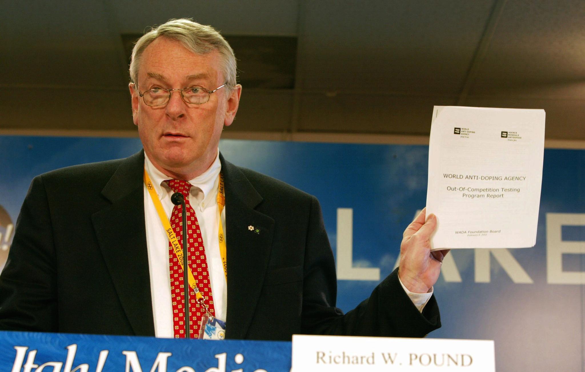 Dick Pound fra tiden som leder i Verdens Antidopingbyrå i 20002. 