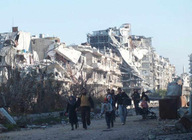 De materielle skadene i Syria er omfattende. For aktivister, er situasjonen livsfarlig. Her fra Homs. Foto: NTB Scanpix. De materielle skadene i Syria er omfattende. For aktivister, er situasjonen livsfarlig. Her fra Homs. Foto: NTB Scanpix.