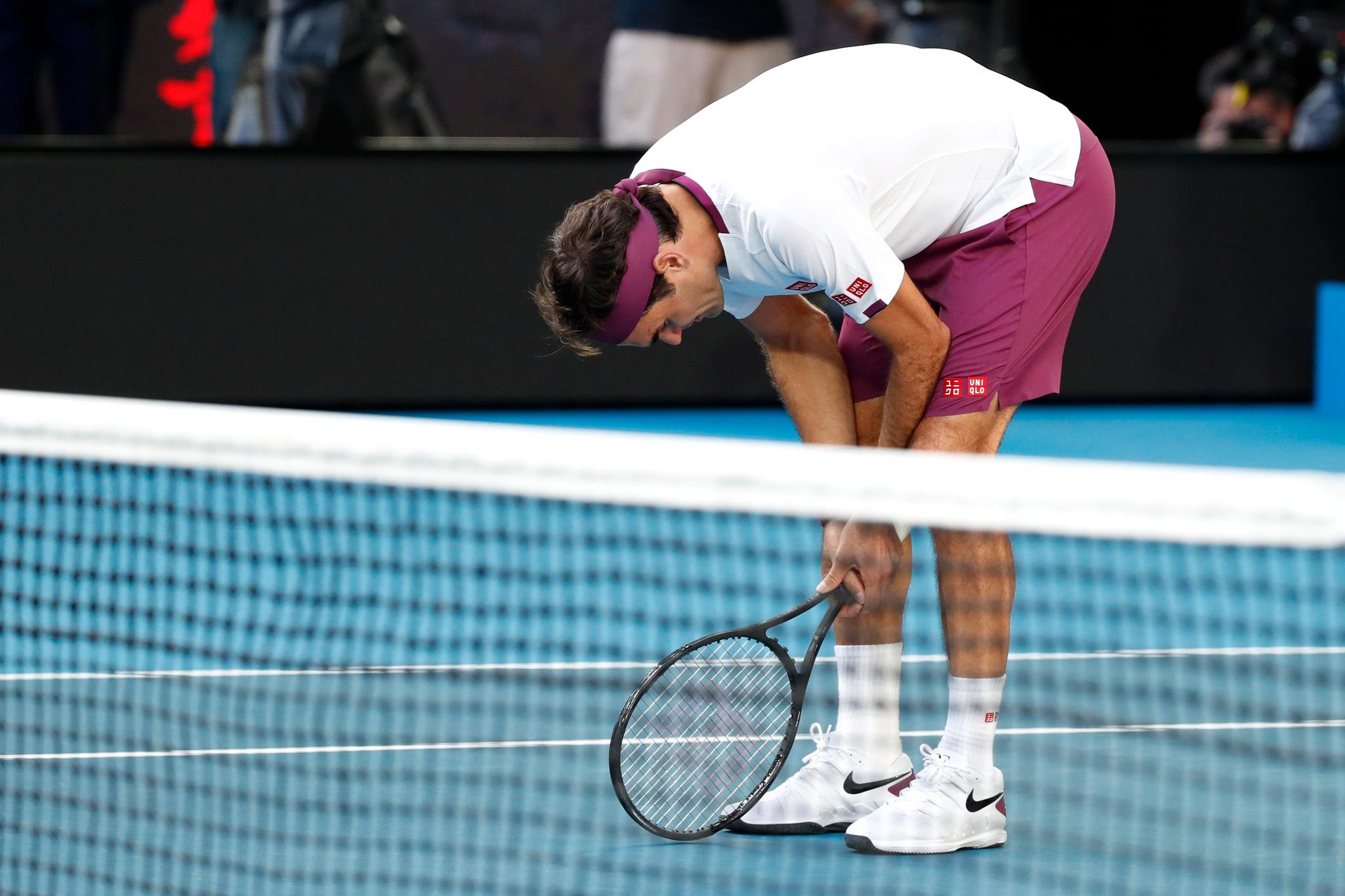 Roger Federer var i skikkelig trøbbel i tirsdagens kvartfinale i Australian Open.