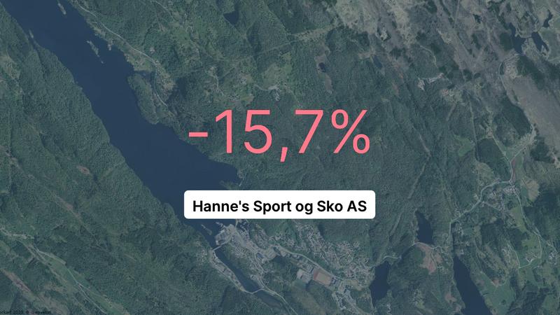 Pilene peker nedover for Hanne's Sport og Sko AS
