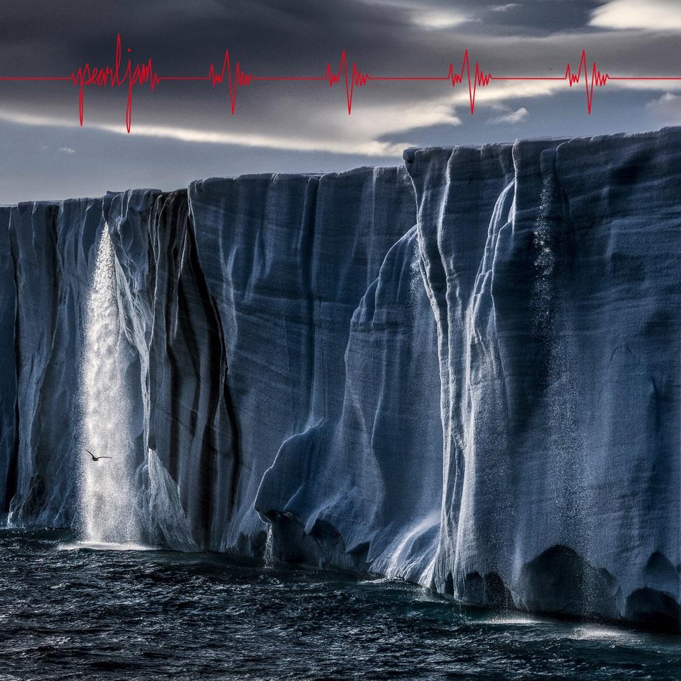 Svalbardmotivet som pryder Pearl Jams nye plate «Gigaton». 