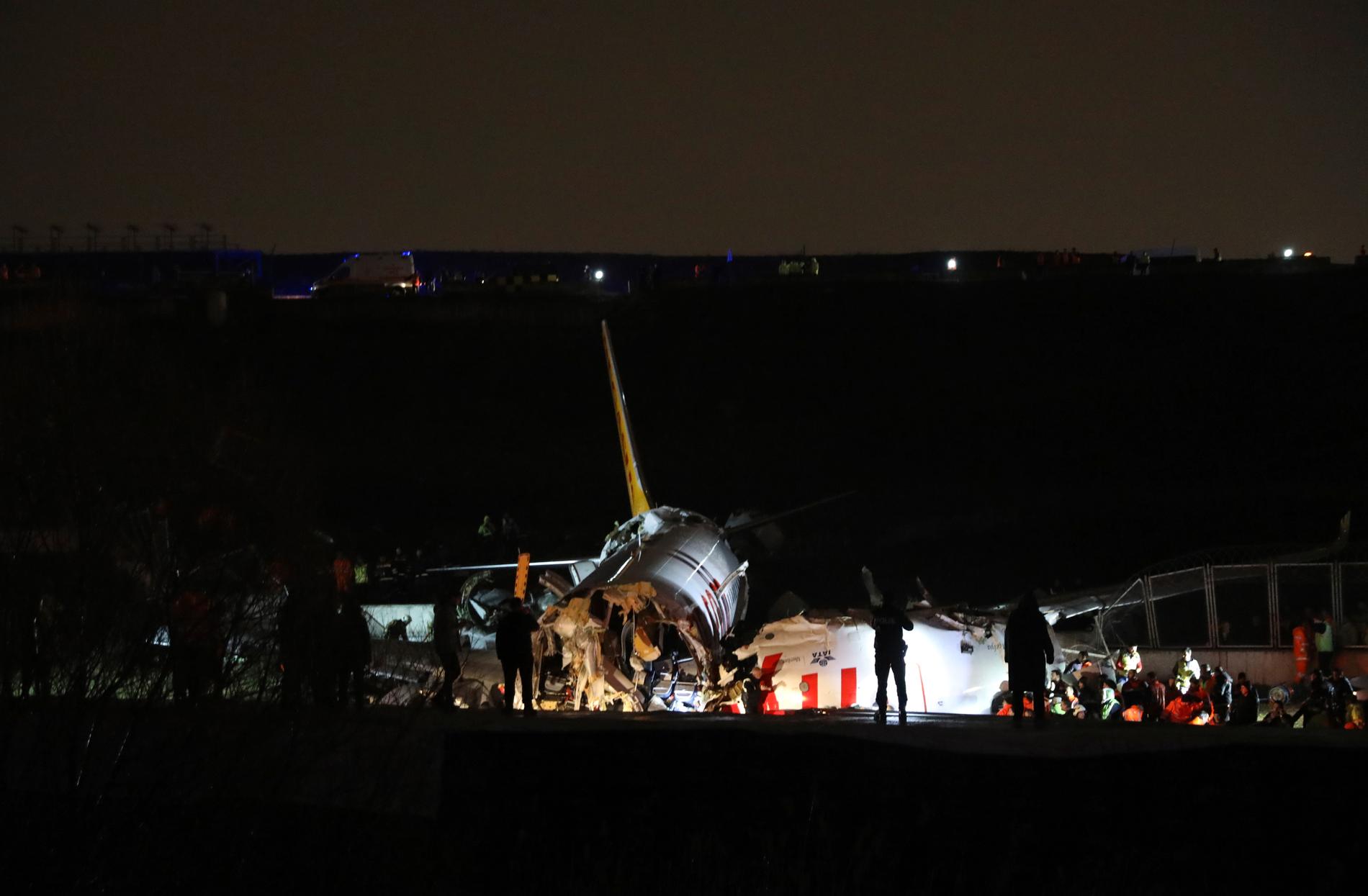 HARDT VÆR: Årsaken til ulykken var en røff landing i hardt vær, ifølge tyrkiske myndigheter. 