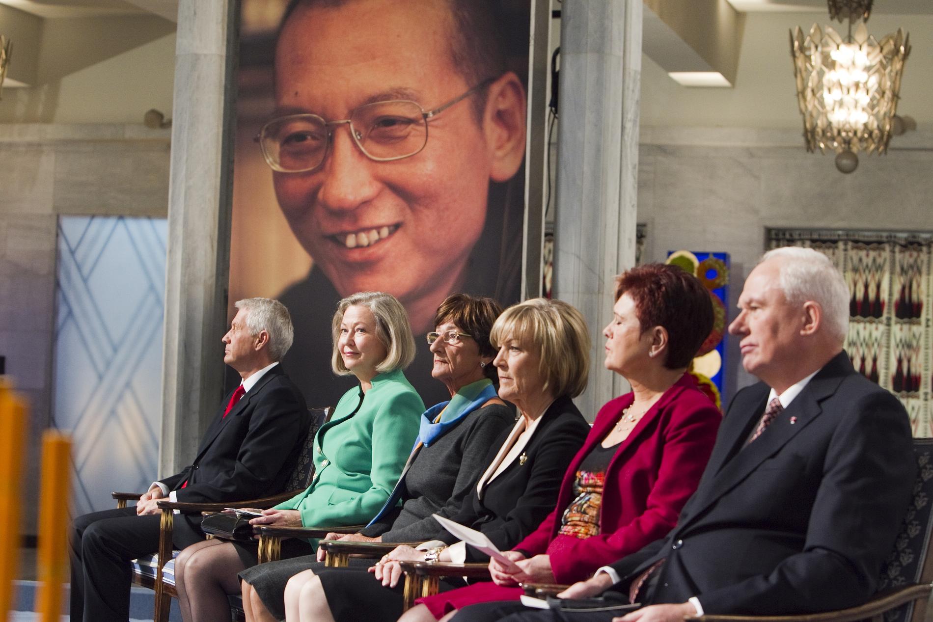 Liu Xiaobo kunne ikke komme da han fikk Nobels fredspris i 2010.