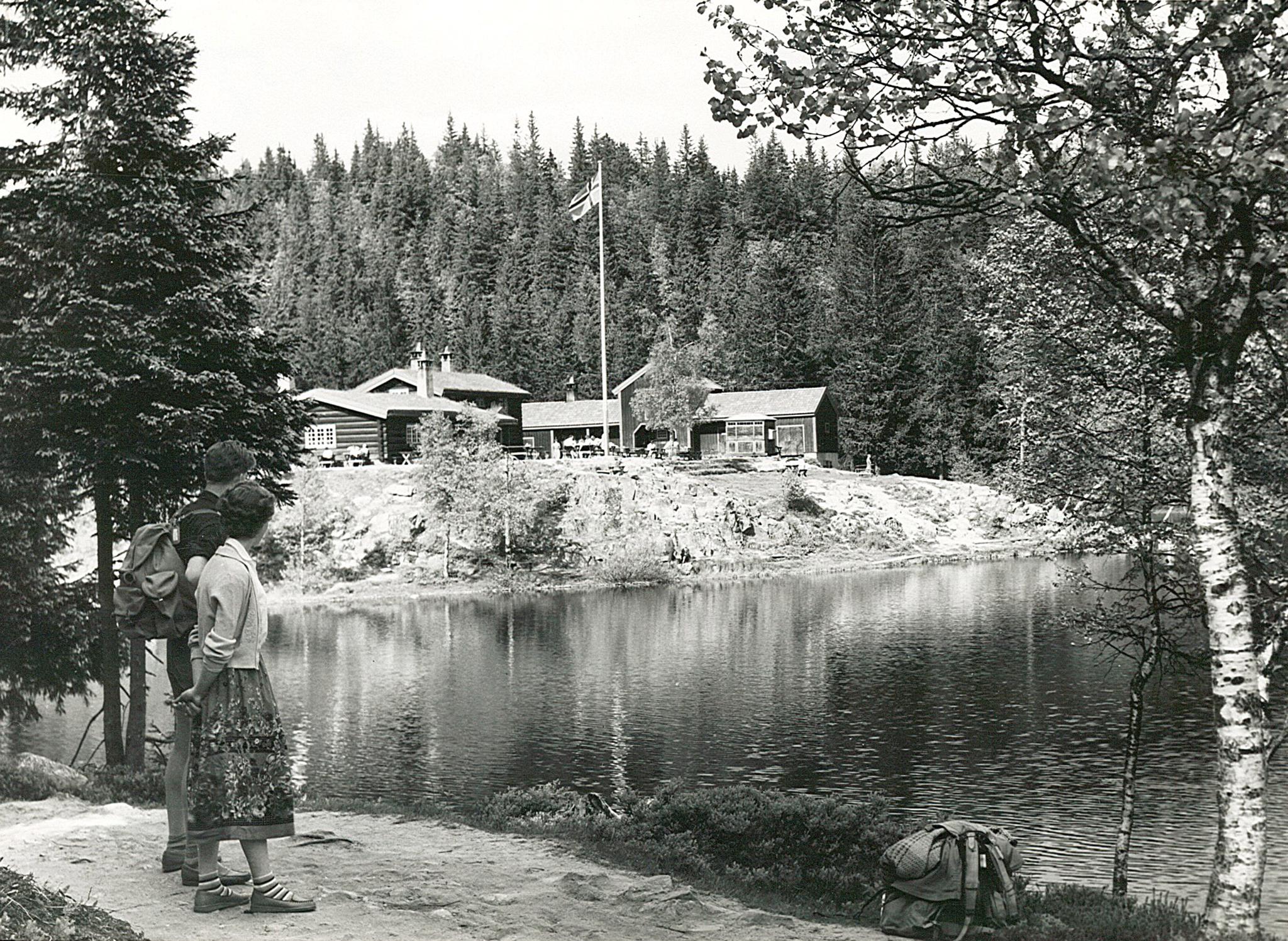 Ved Tryvann, ca 1955.