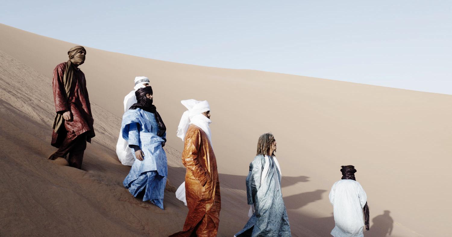 Fra Mali kommer gruppen Tinariwen som er blitt verdenskjent for særegen ørken-blues. På lørdag opptrer de afrikanske musikerne i omgivelser som står i sterk kontrast til musikken. 