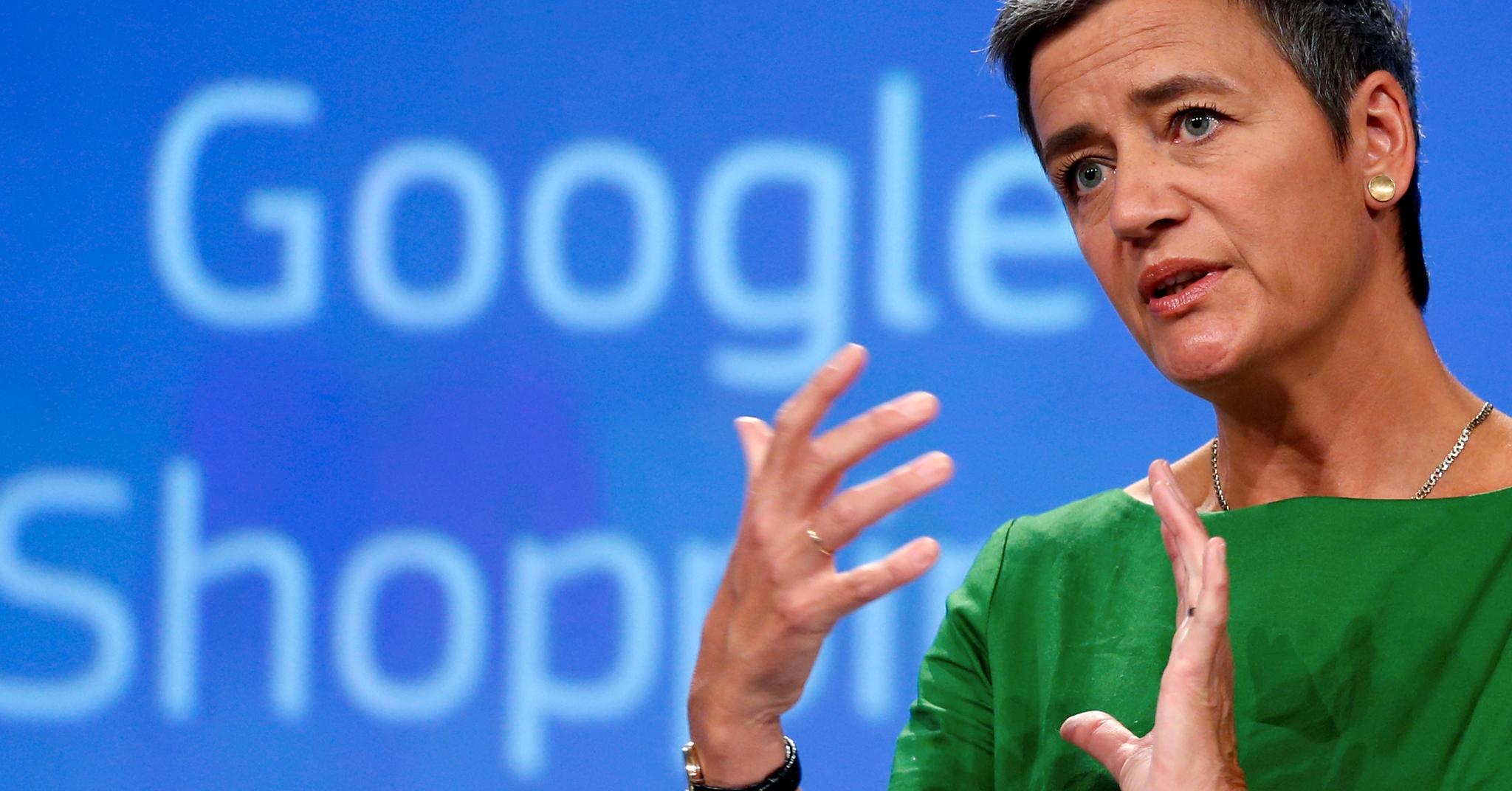 EU-kommissær Margrethe Vestager har i flere år forsøkt å hindre at Google og andre nettgiganter får en for dominerende posisjon i det europeiske markedet.