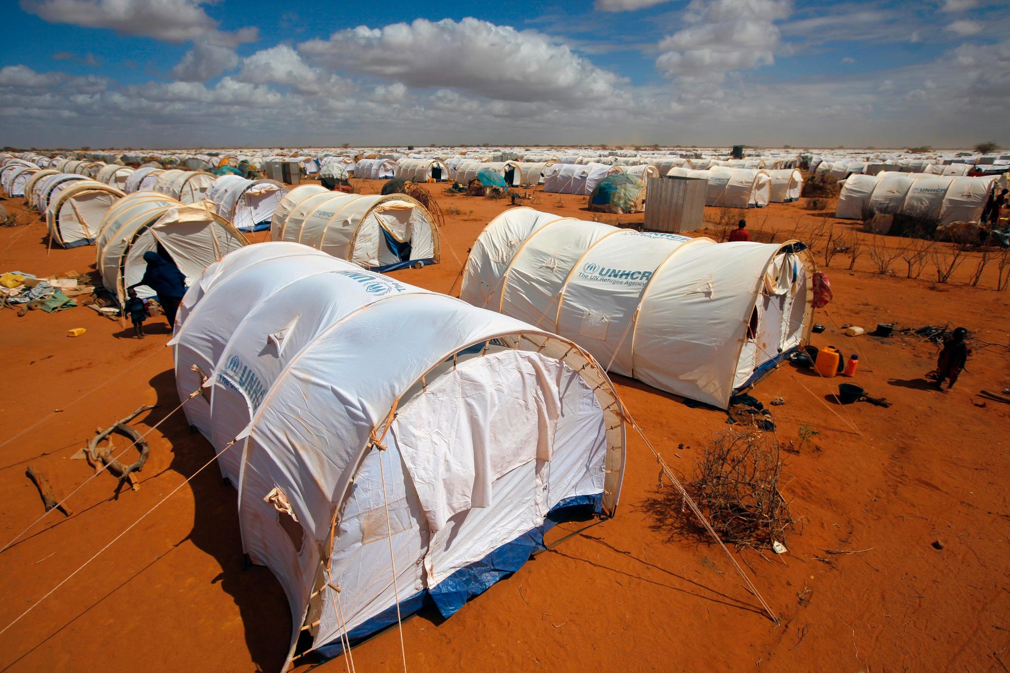 FN har opprettet flere flyktningeleire, som denne ved Daadab i Kenya.