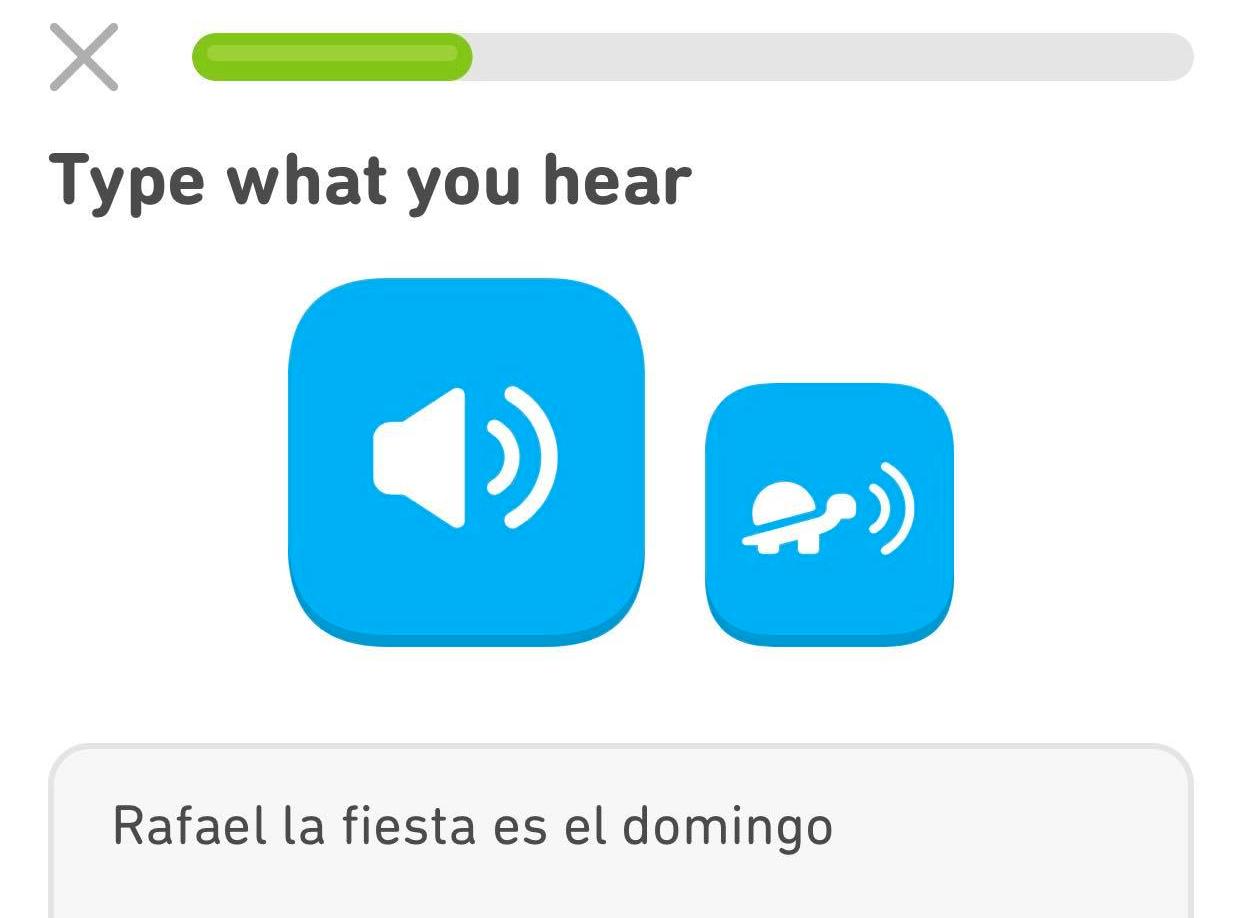 I appen kan du blant annet oversette setninger og skrive ned det du hører, mens du lærer deg språket.