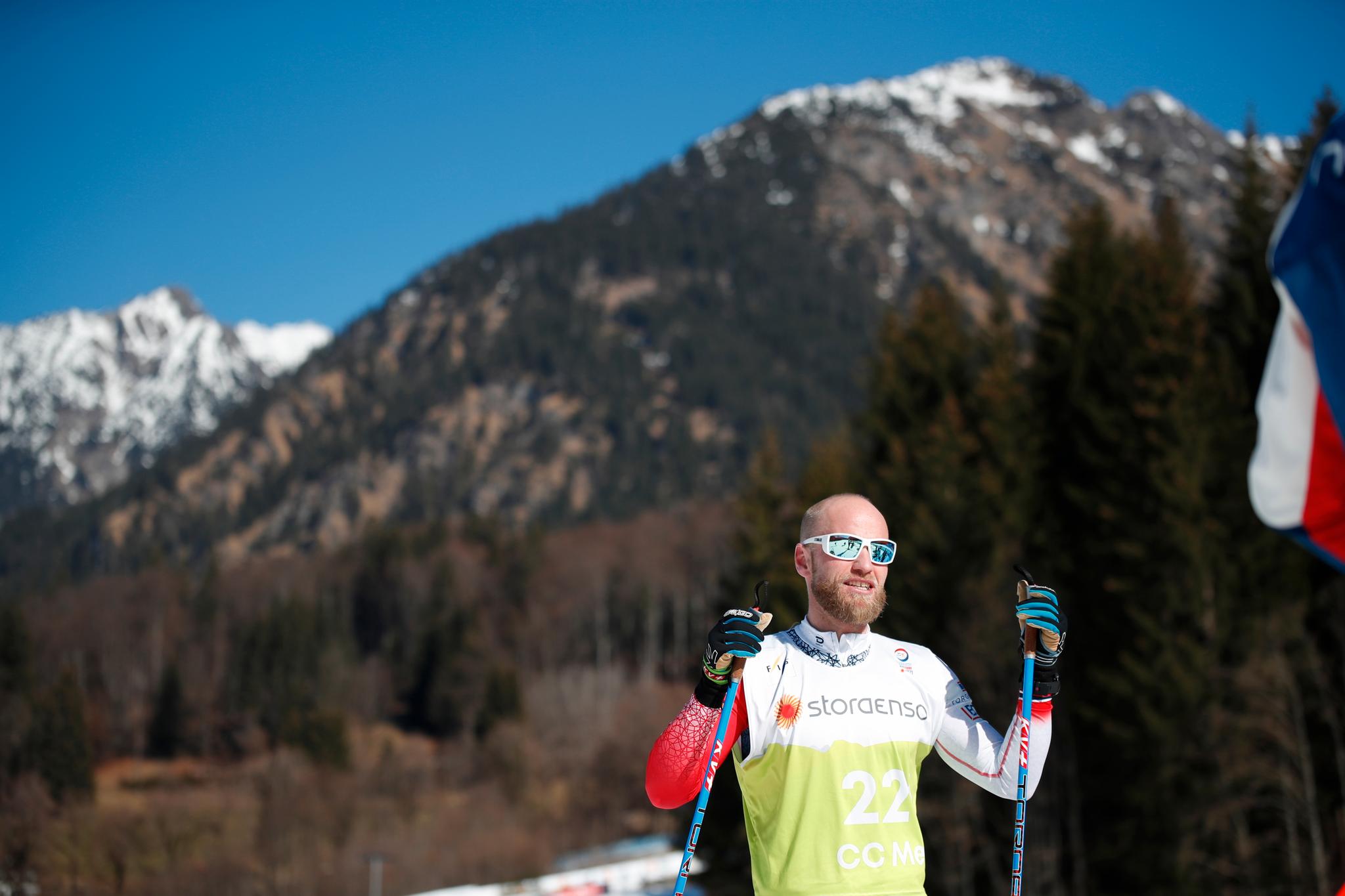 Martin Johnsrud Sundby forbereder seg til onsdagens 15-kilometer i Oberstdorf. 