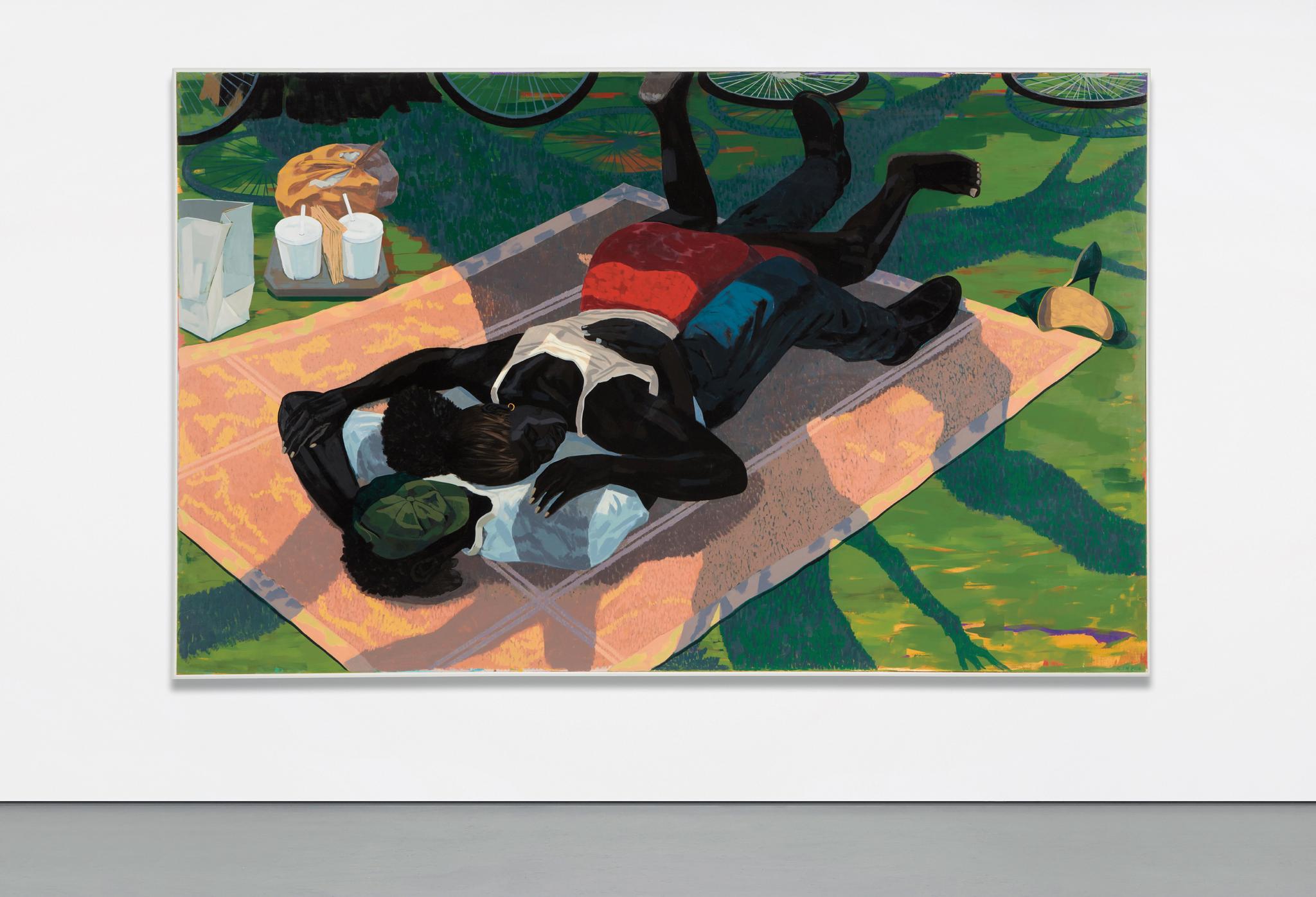 Untitled (Blanket Couple), Kerry James Marshall (2014). Courtesy of Fredriksen Family Collection