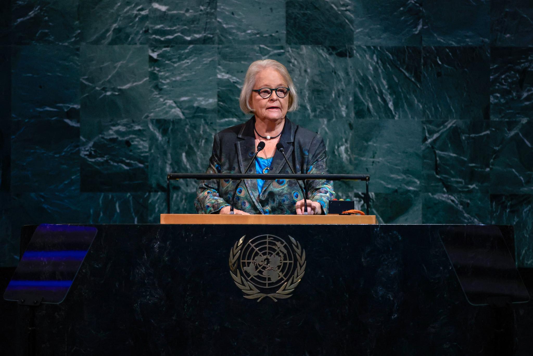 Brundtland i FNs hovedforsamling: – Jeg har ikke tålmodighet for dem som kaller FN utdatert