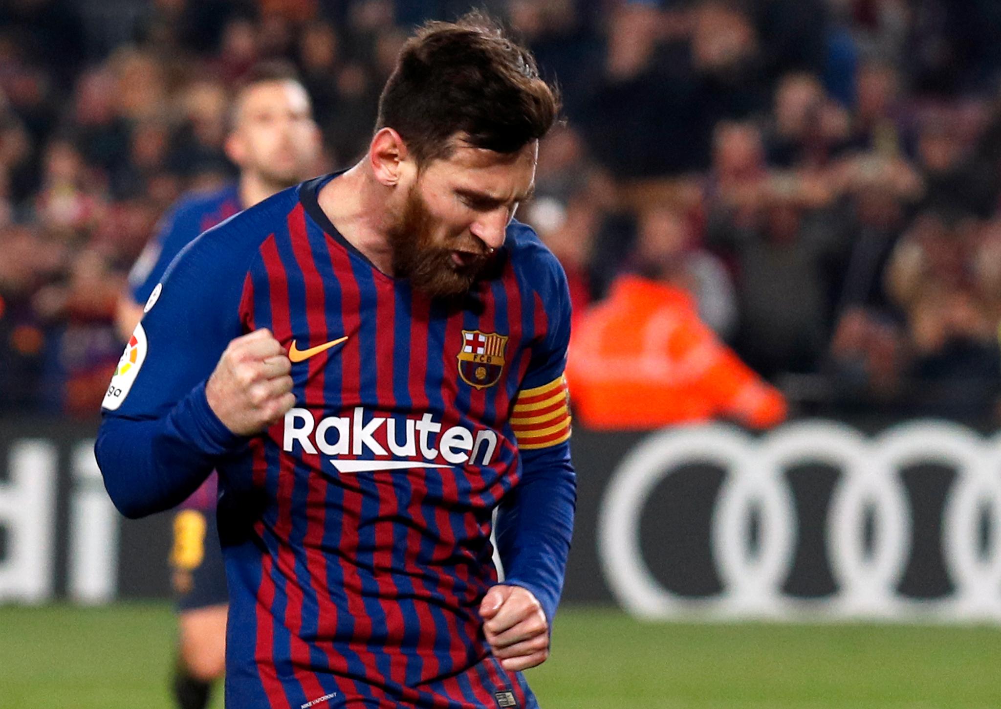 Lionel Messi avgjorde mot Valladolid lørdag kveld.