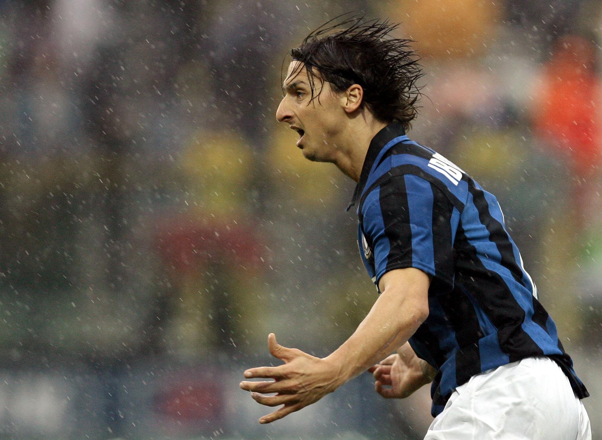 Zlatan Ibrahimovic herjet for Inter da han spilte for de blå og svarte i tre år, fra 2006 til 2009.