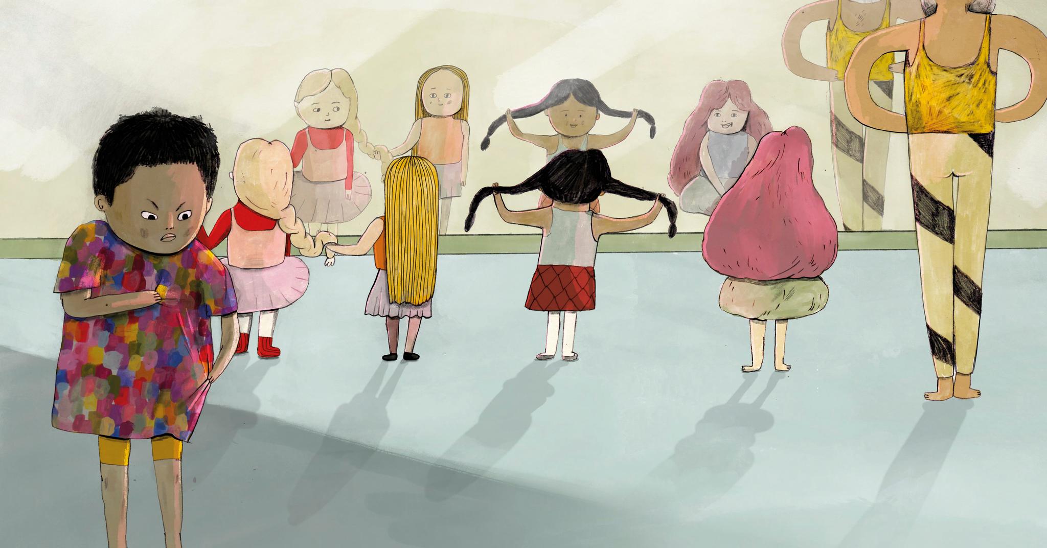 Illustratør Marianne Gretteberg Engedal, som kaller seg Skinkeape, viser flott hvordan «jentehår» kan være så mangt – bare det er langt.