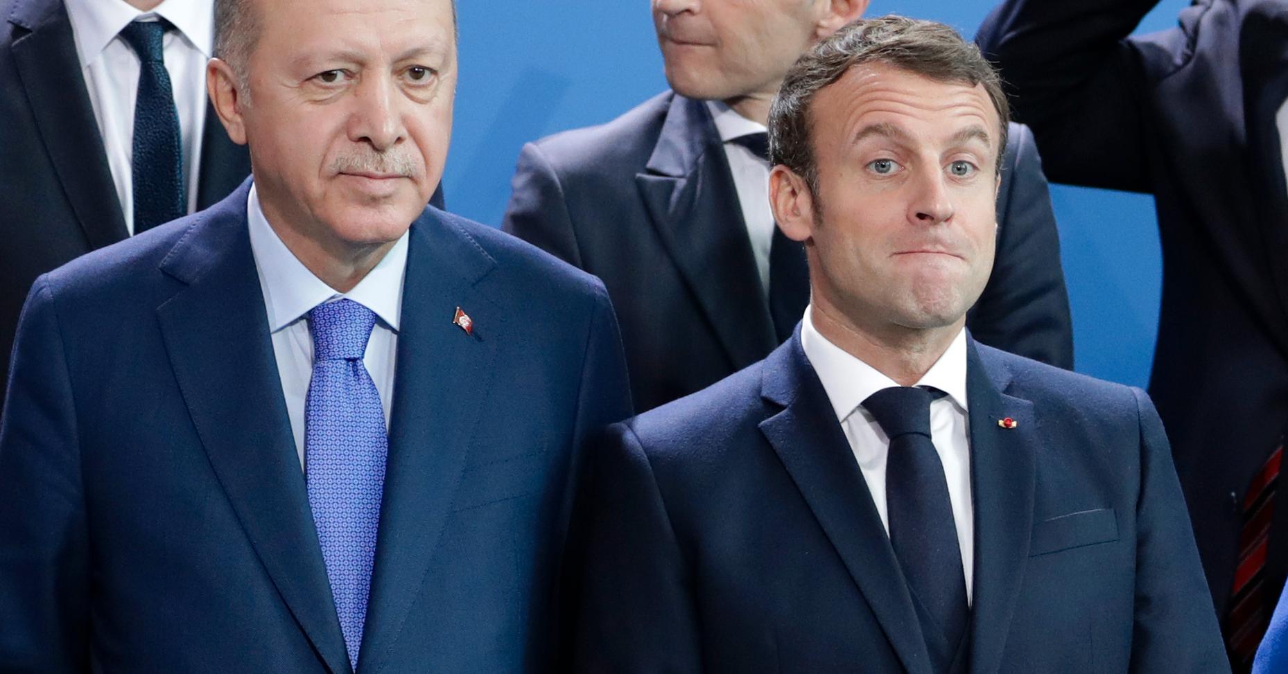 Recep Tayyip Erdogan og Emmanuel Macron leder hvert sitt Nato-land. Det skulle man ikke tro.