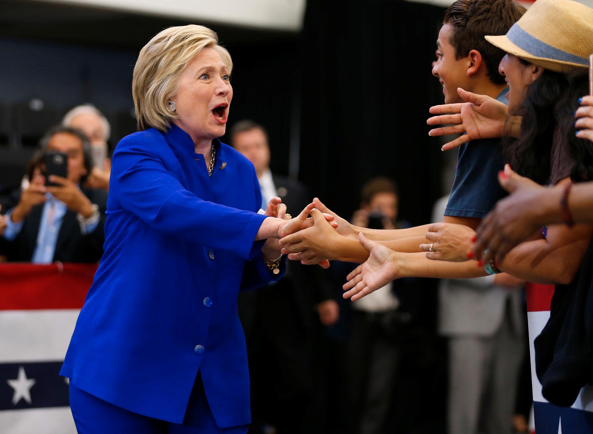 KLAR: Hillary Clinton kjemper for å bli USAs første kvinnelige president.