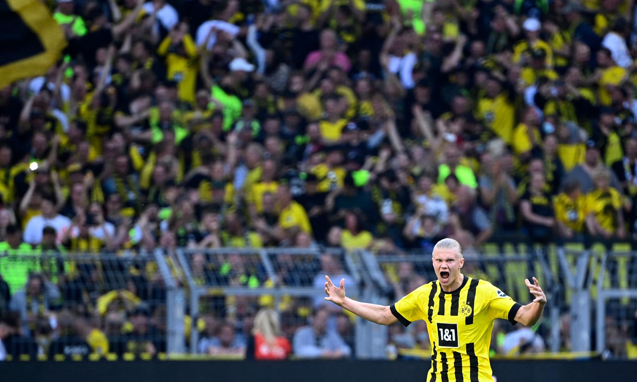 DEN SISTE KAMPEN: Haaland avsluttet oppholdet i Dortmund med kampen mot 14. mai.