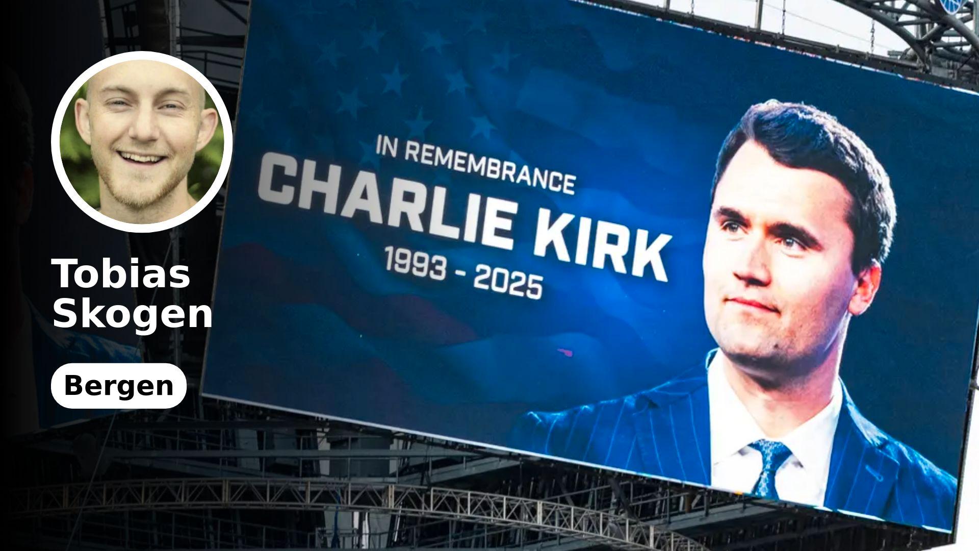 Svartmaling av Charlie Kirk