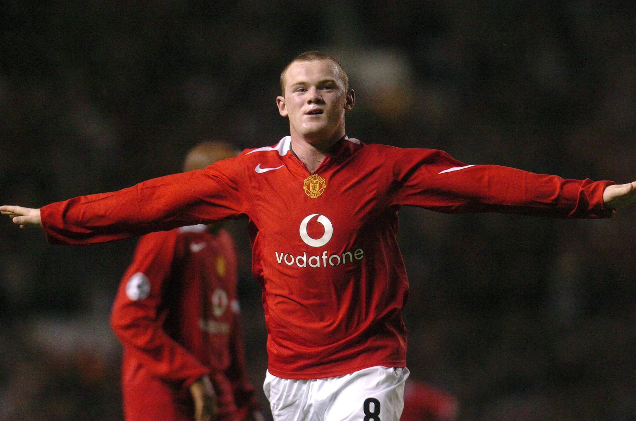 MÅLMONSTER: Wayne Rooney feirer ett av sine tre mål mot Fenerbahce i Manchester United-debuten i 2004.