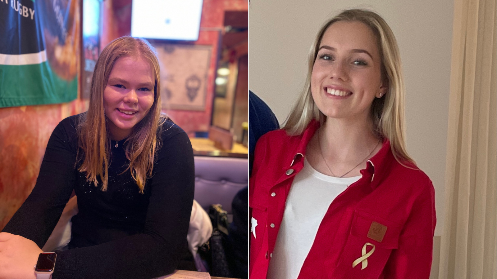 Kristine Jægersborg-Tangen (17) og Vanessa Vetterstad Nystedt (18) i Asker Unge Høyre