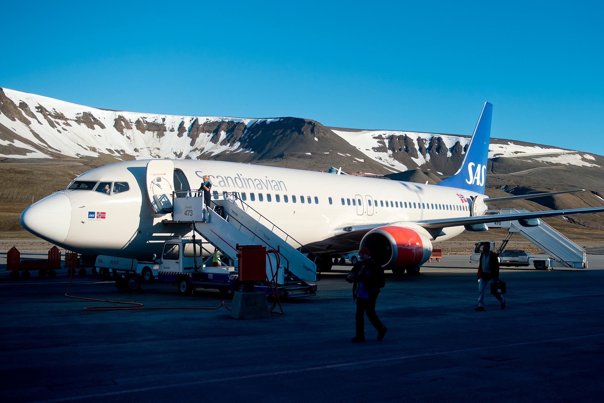 Et slikt fly skulle nok mange likt å se på Svalbard i disse dager. Dette ble fotografert i på Svalbard lufthavn i 2015. 