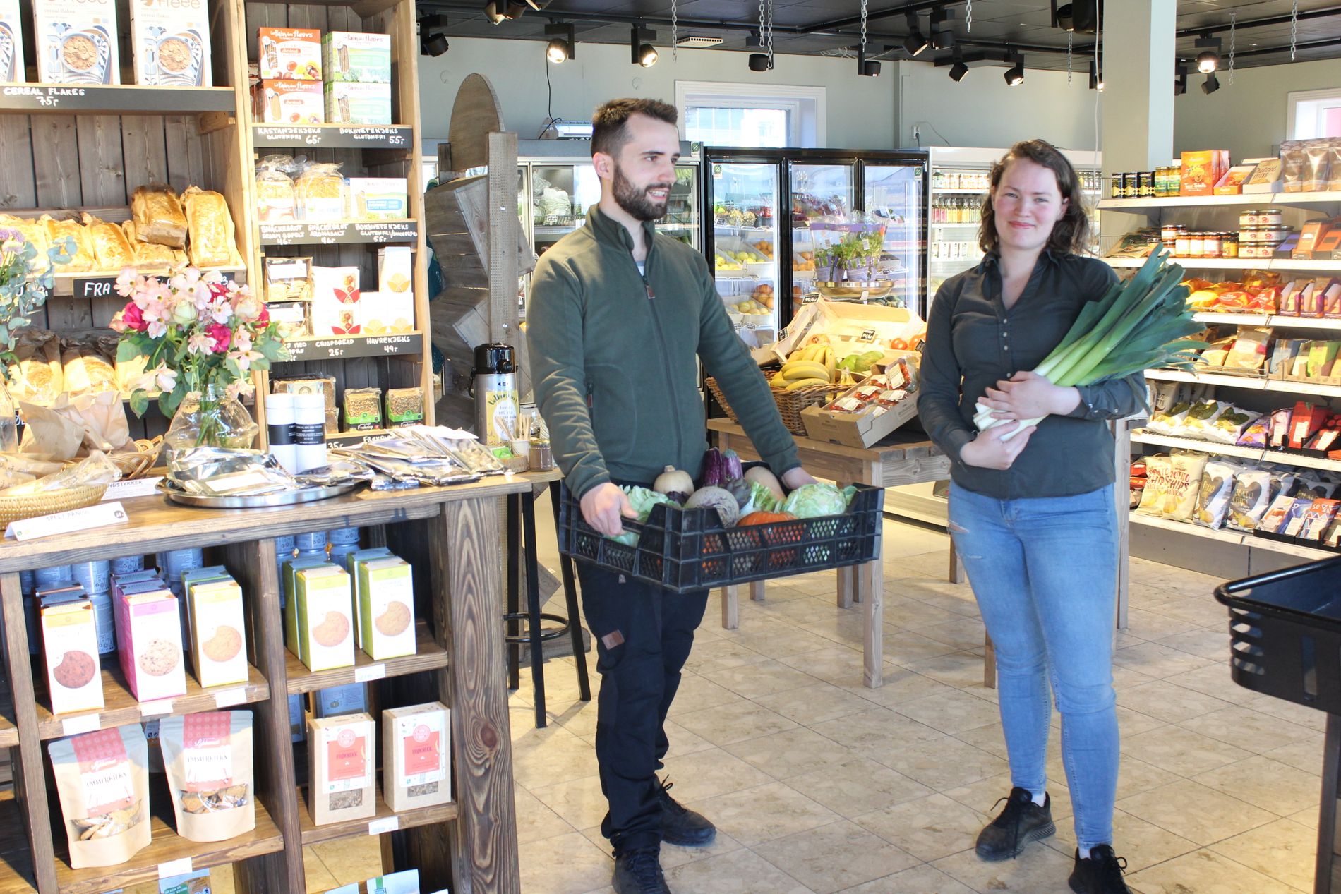 I Ullandhaug Gårdsbutikk er det kun økologisk mat som blir solgt. 