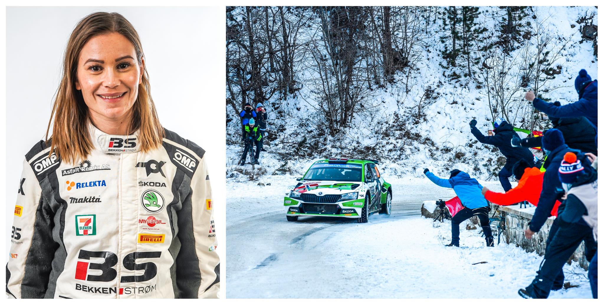 RALLYSJEF: Veronica Engan var sjef for Andreas Mikkelsen og kartleser Torstein Eriksen (t.h.) da de vant VM-rundene Rally Monte Carlo og Rally Sweden.