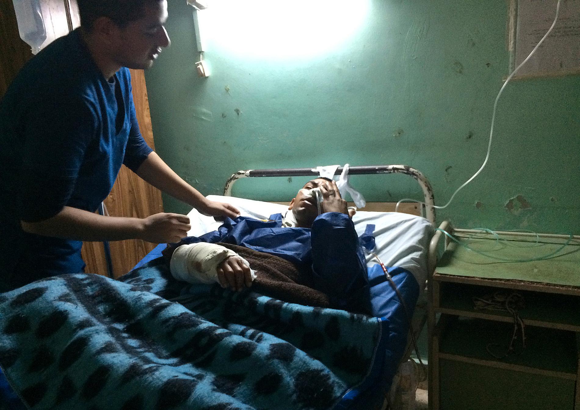 SYKEHUS: Sulieman Awad får behandling på universitetssykehuset i Ismaila.